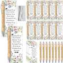Dunzoom 48 Sets Class of 2025 Graduation Gifts Pens Bulk for Teacher Student Wood Bamboo Pen Thank You Bookmark Cards Cable Ties Behind You All Your Memories Inspirational Graduation Party Favors