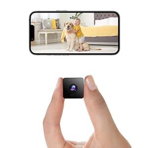 Vitreousleaf Mini Camera, 1080P HD Indoor, Cameras for Home Security, USB Charger Indoor Wireless WiFi Security Control pet Camera, Baby/ anny Monitor, with Night Vision Function