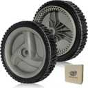 2PCS 8 inch Lawn Mower Wheels Front Drive - Heavy Duty Rubber Tires for Craftsman/Husqvarna Self-Propelled MowersGray