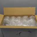 YOUBET 40 Pack Plastic Ribbed Wine Glasses  14 OZ Clear Thicker Origami Stemless Disposable Wine Glasses  Heavy Duty Unbreakable Vintage Whiskey Cups for Wedding Parties Bar