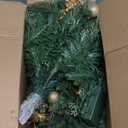 2 Pack 24 Inch Lighted Outdoor Christmas Tree with Dual Color LED Lights, Remote Control Battery Operated Pre-lit Pathway Urn Filler, Christmas Porch Decorations for Home, Porch & Yard (Green Gold)