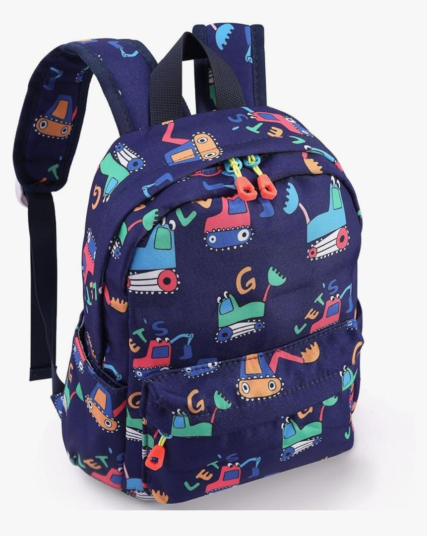 Zicac Toddler Backpack Cute Canvas Preschool Backpacks for Boys Girls, Kids Backpack Perfect for Daycare and Preschool