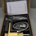 KENES Brushed Gold Bathroom Faucets, Modern Single Hole Lavatory Vanity Faucet, Single Handle Bathroom Sink Faucet Gold, with Pop Up Drain & Water Supply Hoses LJ-9031-4 (Short)