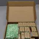 Bucherry 30 Set St. Patrick's Day Gift Bulk Four Leaf Clover Glass Token Charms with Greeting Boxes Irish Day Lucky Shamrock Gifts for DIY Friends Coworkers Employee Office Party Favors (Heart)