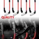 8PCS Spark Plug Wires Set Compatible with GMC Hummer Chevrolet Cadillac,Spark Plugs and Wires Replacement OEM#M8-48322,48322R