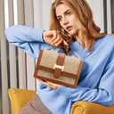 KKXIU Crossbody Bags for Women - Top Handle Purses for Lady, Leather Handbags Shoulder Clutch with Adjustable Shoulder Strap