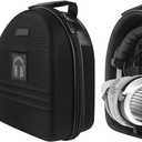 Geekria Shield Case for Large-Sized Over-Ear Headphones, Replacement Protective Hard Shell Travel Carrying Bag with Cable Storage, Compatible with Audio-Technica ATH-AD990X, AKG K701 (Black)