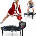 Lifepro JumpTrack 40 Rebounder Trampoline  225 lb or 350 lbs Max Weight Portable Silent Bungee System with Jump Counter - Low-Impact Cardio & Exercise Trampoline for Home Workouts