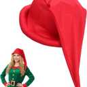 DOITOOL Halloween Cap Gnome Hat, Decorative Hat Cosplay Costume Prop, Halloween Party Decoration, Polyester (Red)