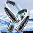 Portable Neck Fan - 6000mAh Rechargeable Personal Fan with 6 Speeds, 360 Cooling Surround Airflow, 20H Long Battery Life Hands-Free Wearable Fan for Outdoor Travel, Office, and Sports