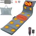 Full Body Massage Mat with Heat, Back Massage Pad with Detachable Neck Massager, with 10 Vibration Motors, Multifunctional Body Massager Gift for Mom Women Men Dad
