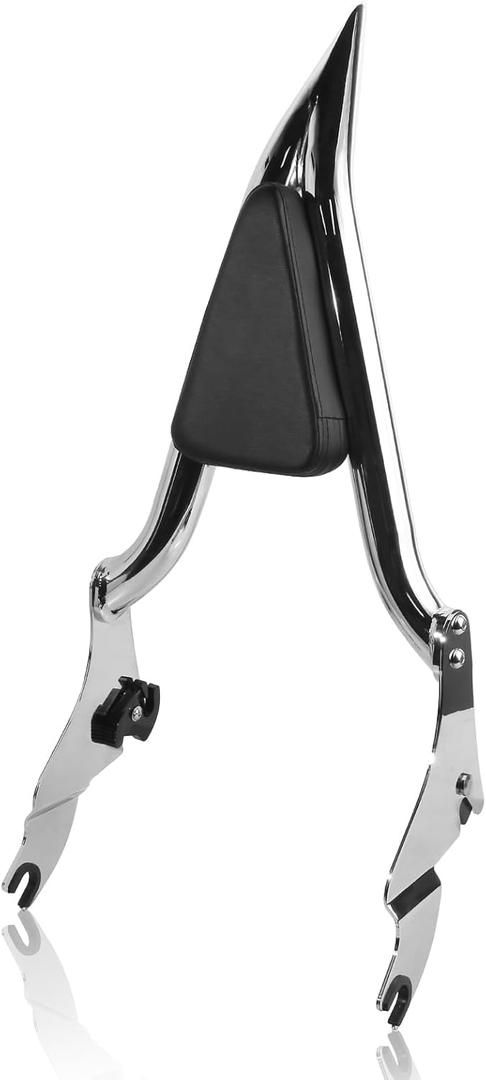 Sissy Bar For Harley Touring 16" Chrome Detachable Rear Passenger Backrest Quick Release Compatible for Street Glide Road Glide Road King Electra Glide 2009-2025