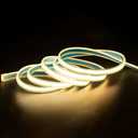 pcningled 3000K LED Light Strip AC 110V 1M Waterproof Lights 110 Volt Plug-in COB LED Strip Lights 1 Meter Warm White for Outdoor Indoor Kitchen Under Cabinet Lighting (Warm White, 3.28ft)