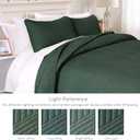 Exclusivo Mezcla Ultrasonic Full Queen Quilt Bedding Set, Lightweight Green Bedspreads Soft Modern Geometric Coverlet Set for All Seasons (1 Quilt and 2 Pillow Shams)