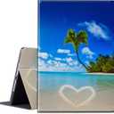 for Kindle Paperwhite Case 6.8 inch 2021 PU Leather Smart Cover with Adjustable Stand & Auto Wake/Sleep Case for Kindle Paperwhite 11th Generation and Signature Edition - Beach Palm Trees