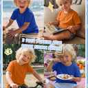 Custoneei 2 Pack Toddler Boys Short Sleeve Shirts, 2-Color, 18-24 Months