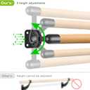 Dolibest Space Saver, Ballet Barre, Wall Mounted Traditional Wood Ballet Barre System Stretch/Dance for Home Barre Workout Equipment, Height Adjustable, for Kids and Adults, 2m - Rca Plugs