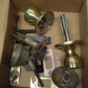 3 Pack Stainless Ball Door Knobs with Lock and Key - Round Ball Entry Lock Interior/Exterior Door Knob for Bedroom/Bathroom