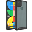 Pack of 2, TUDIA Clear Carbon Fiber Compatible with Google Pixel 5a Case 5G, [Lucion] Shock-Absorbent Transparent Slim TPU Carbon Hybrid Bumper Case for Pixel 5a 5G (Black)