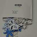 Maitys 12 Pcs Glitter Wooden Snowflake Decor 3D White Snowflake Sign and Centerpieces for Table for Christmas Xmas Tiered Tray Decor Winter Wonderland Decorations(Classic Color)