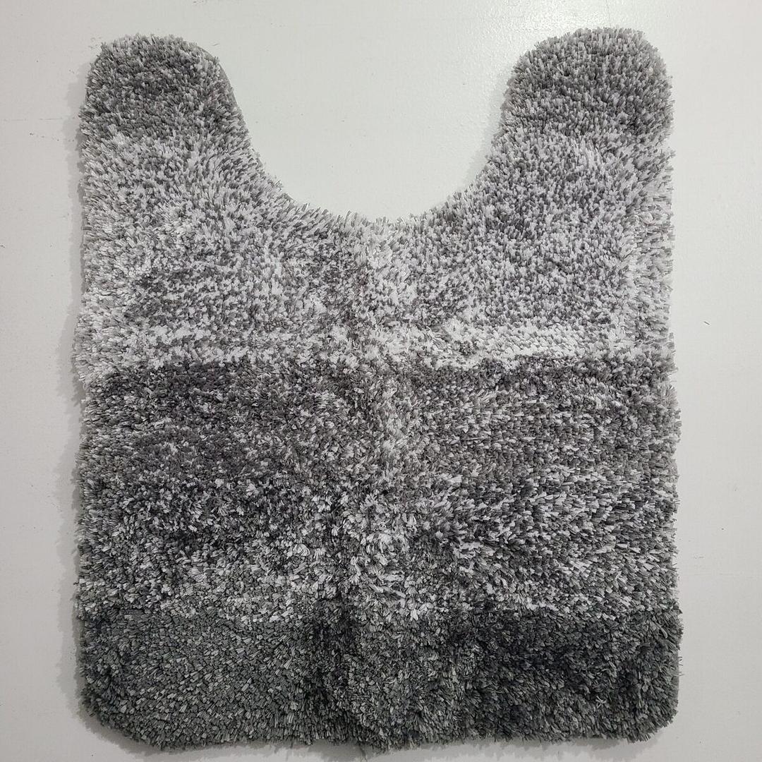 Microfiber Contour Toilet Rugs U-Shaped 20x24