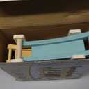 Vanplay Car Ramp Toys for One Year Old Boy Birthday Gifts, Wooden Montessori Toys for 1 2 Year Old, Race Track Truck Toy with 4 Mini Cars, First Christmas Birthday Gifts for Toddlers 1-3-2-4