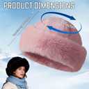 Women's Faux Fur Bucket Hat,Winter Plush Fluffy Furry Mink Hats,Warm Faux Fur Hats,Russian Beret