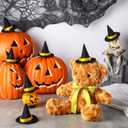 12 Pcs Mini Felt Witch Hats Mini Plush Toy Small Animal Handmade Wine Bottle Decor for Halloween Party Favors DIY Hair Accessories Crafts