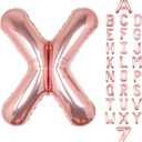 Letter Balloons 40Inch Large Giant big Foil Mylar Rose Gold Balloons X for Birthday Party Decorations