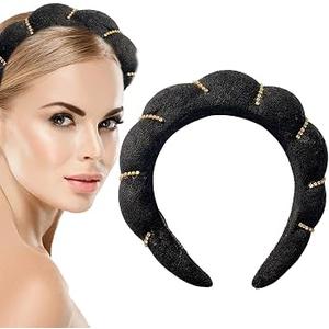 Towel Headband - Skincare Head Bands - Terry Cloth Makeup Padded Hairband for Washing Face Makeup Removal Yoga Shower Skincare, Head Wraps Hair Accessory