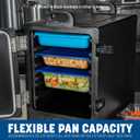 Carlisle FoodService Products Cateraide Insulated Front Loading Food Pan Carrier with Handles for Catering, Events, and Restaurants, Plastic, 5 Pans, Forest Green, 5 Pan Capacity