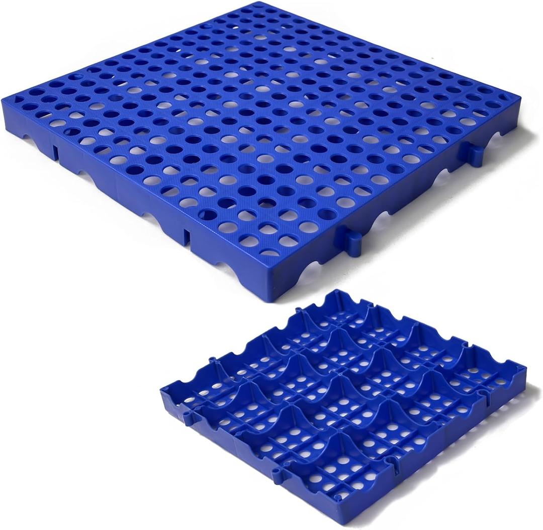 Plastic Pallets, Plastic Pallets for Basement Storage, Nestable Lightweight Waterproof for Basement Garage Supermarket (4)