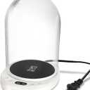 Upgraded Sourdough Starter Warmer with Glass Dome Precise 1F Temperature Control (70-120F) 0-24H Timer Automatic On/Off Sour Dough Warmer and Glass Cover for Home Baking