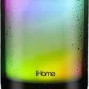 iHome Waterproof Bluetooth Speaker with 25 Hour Mega Battery, Color Changing Rechargeable and Portable Outdoor Speaker (iBT840BZ)