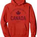 Canada Maple Leaf Flag Patriotic Canadian Symbol Pullover Hoodie Large