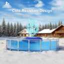 4x4 Pool Pillow for Above Ground Pools  0.4mm Thick PVC Cold-Resistant Pool Cover Air Pillow with 50 Ft Rope, Winterizing Ice Equalizer Inflated Closing Winter Kit for Supporting Pool Cover