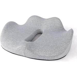 Schultz Squared Memory Foam Seat Cushion for Office Chair or Car - Ergonomic Design, Contoured Shape, & Non-Slip Bottom for Sciatica and Pain Relief