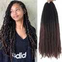 XSASLYET Marley Twist Braiding Hair 18 Inch 8 Packs, Natural Kinky Texture, Easy to Separate, Tangle Resistant, Low Shedding, Soft Lightweight Marley Hair for Twist and Protective Styles (OT33)