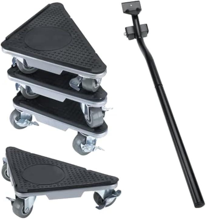 BSTCYZL Furniture Moving Dolly 3 Wheels Heavy Duty Furniture Movers Easy Furniture Lifter Mover Tool Set 4 Pack for Heavy Object, 1200 LBs Load Capacity