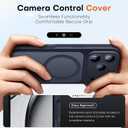 TAURI for iPhone 17 Pro Case, Compatible with MagSafe, (Full Camera Protection) Camera Control Cover Solid-Color Matte Magnetic Phone Case for 17 Pro 6.3", Black