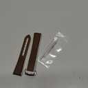 Curved End Rubber Strap Compatible with Omega X Swatch Moonswatch Speedmaster and more 20mm WatchSwatch Omega Moonswatch Speedmaster Watch Replacement Band Deployment Buckle Men Women (Brown)