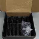 AUTOBOTS 1/2" Heavy Duty Bolt-On Forged D Ring, 12000Lbs Break Strength Tie Down Anchors Hooks, for Trailers, Trucks, and Cargo Tie Downs (Pack of 4) Black