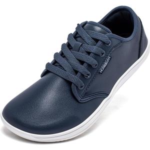 HOBIBEAR Unisex Wide Barefoot Shoes for Mens Womens Minimalist Zero Drop Shoes Sneakers (Blue, 7 Women/6 Men)