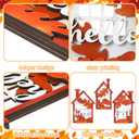 2 x Yousoontic 3 Pcs Hello Fall Decor Signs Maple Leaves Tabletop Decor 3D Hollow Thanksgiving Leaves House Sign Rustic Tiered Tray Decorations Autumn Table Centerpieces for Home Kitchen Harvest