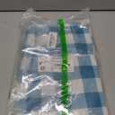 Smiry Rectangle Picnic Table Cloth, Elastic Waterproof Fitted Vinyl Tablecloths, Flannel Backed Buffalo Plaid Table Covers for Dining, Camping, Outdoor (White and Turquoise, 24" x 48")