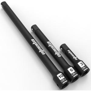 EPAuto 1/2-Inch Drive Impact Socket Extension Bar Set, Cr-V, 3 Pieces