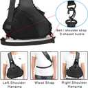 CADeN Camera Bag Sling Backpack Camera Case Waterproof with Rain Cover Tripod Holder, Compatible for DSLR/SLR Mirrorless Cameras (Canon Nikon Sony Pentax) and Accessories Black