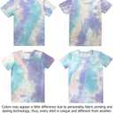LOOKFACE Women Cute Graphic Tops Tie Dye T-Shirts Blue Purple Red, Large