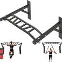 Upgraded-HWOOUSA Pull Up Bar Wall Mounted, Heavy Duty Multi Grip Bar with 14 Grip Positions, Space Saving Home Gym Equipment -Ideal for Garage, Outdoor Strength Training, Chin Up Bar, Supports to 600 Lbs