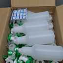 Zubebe 24 Pack 32 oz Plastic Spray Bottle Bulk Empty Leakproof Heavy Duty Spray Bottles for Cleaning Supplies Mist Bottles with Label and Adjustable Nozzle for Plant(Green,Clear Scale)